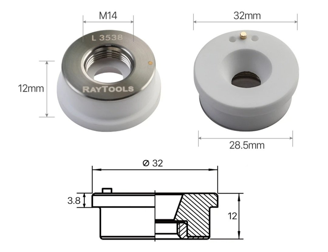 M14 D32 Raytools L3538 Seramik