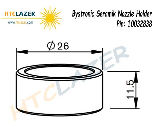 Bystronic Seramik Halka Pin: 10032838 D26 H11.5